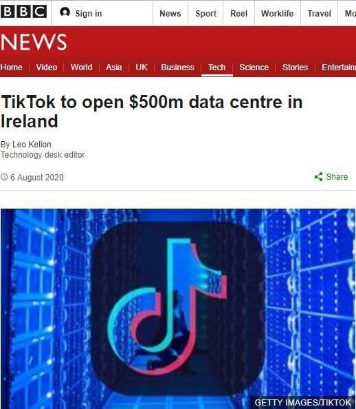 TikTok Will Set Up Its First European Data Center In Ireland