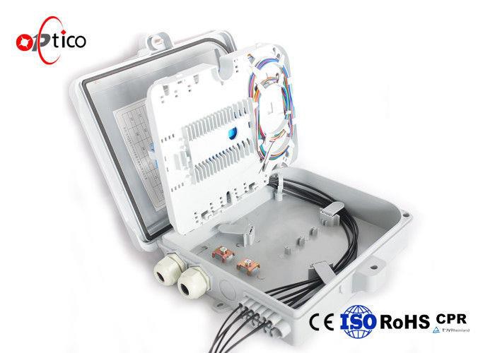 Caixa terminal de fibra óptica FTTH branca