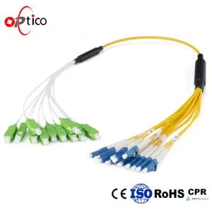 SC para LC Fan-out Patch Cable 12 F