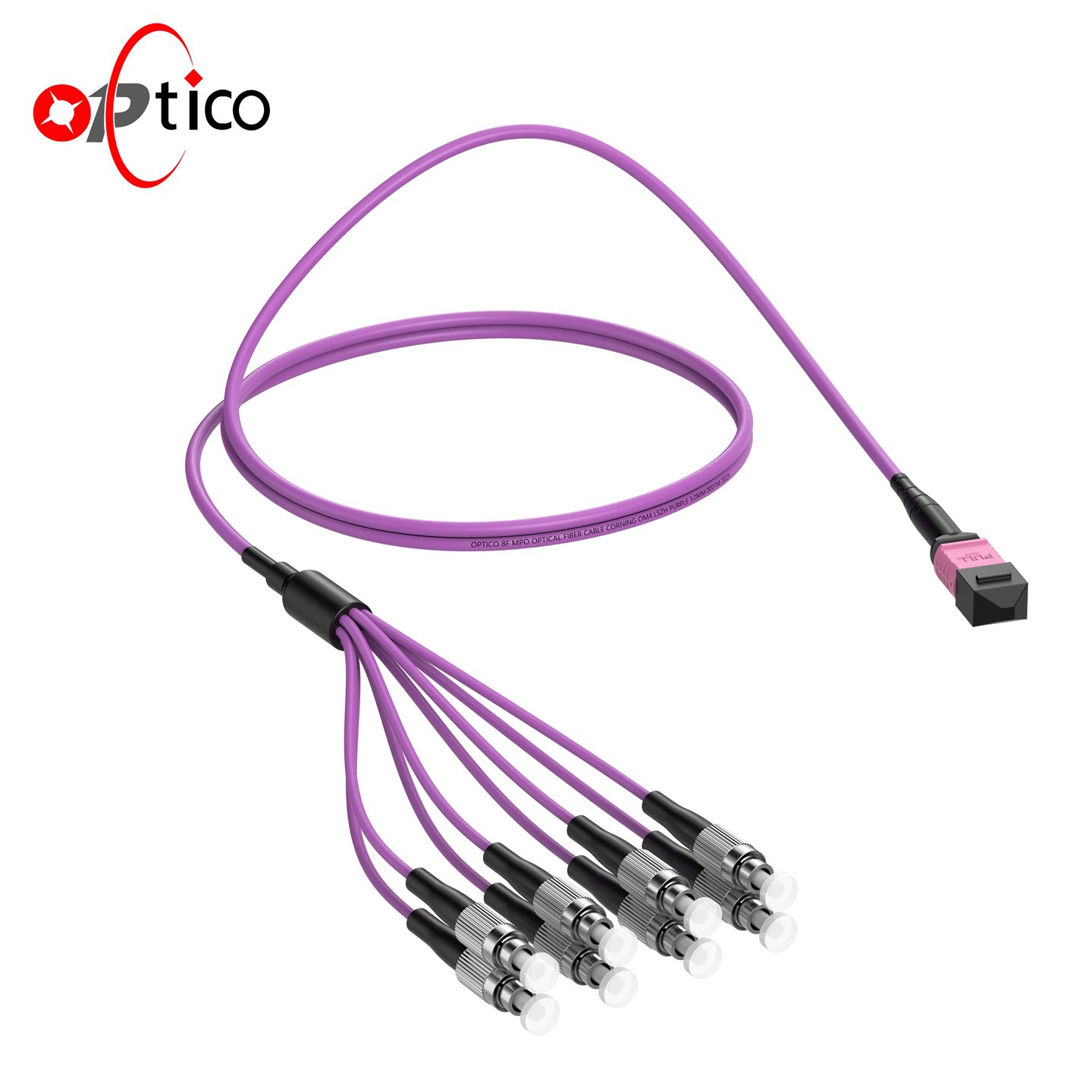 8 núcleos MPO para FC Fan Out Patch Cord