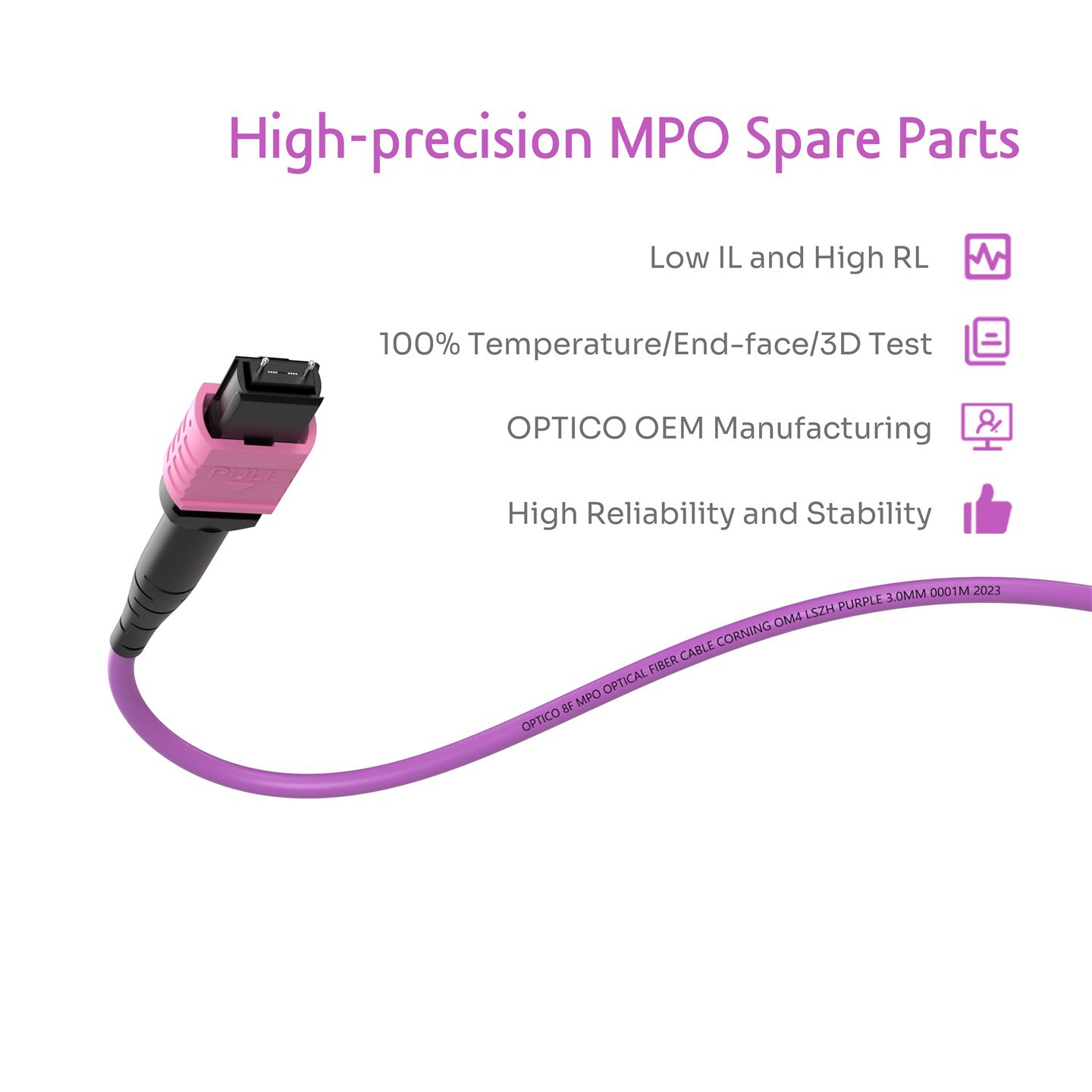 8 Fibers MPO Fanout Cable 8 Fibers MPO Fanout Cable